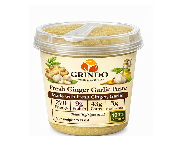 Grindo Fresh Ground Ginger Garlic Paste Classic - 180 ml