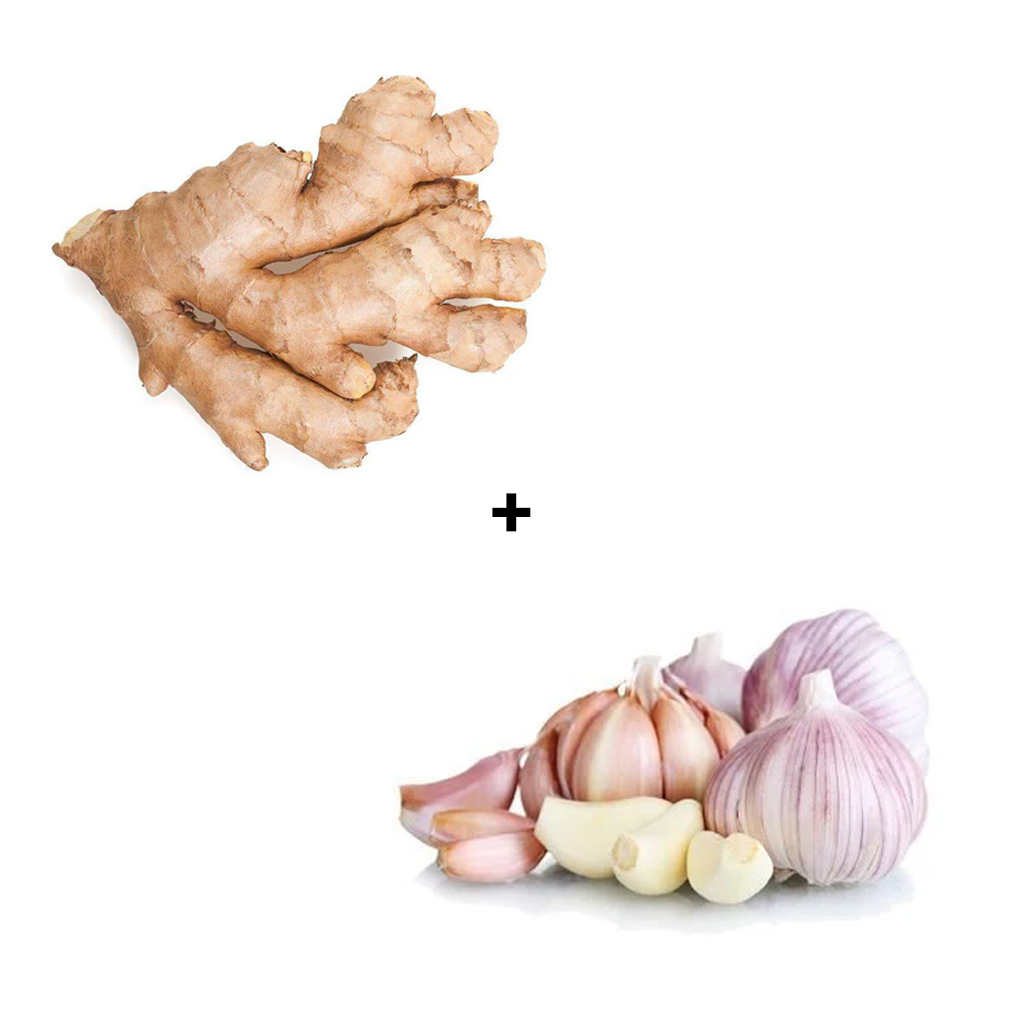 Veggie Combo (Fresh Ginger (Thailand) - 500 g & Fresh Indian Whole Garlic (Lahsun) - 250 g)