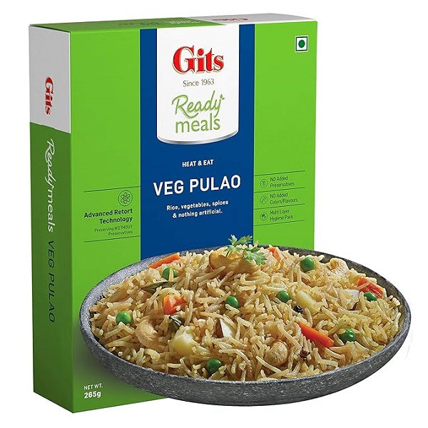 Gits Ready Meals Heat & Eat Veg Pulao - 265 g