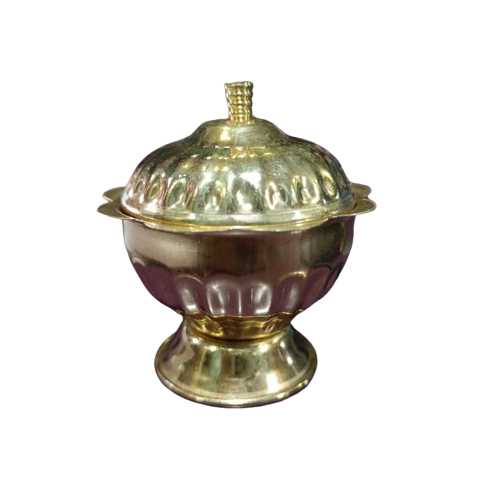 Authentic Gold Plated Brass Kumkum Holder - 1 Pc