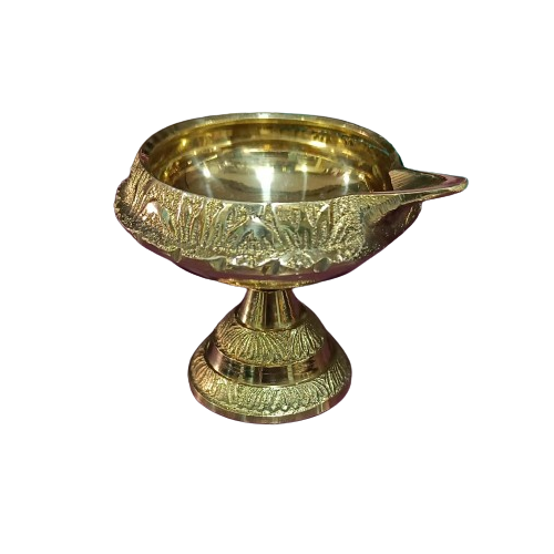 Authentic Gold Plated Brass Stand Kubera Diya - 1 pc