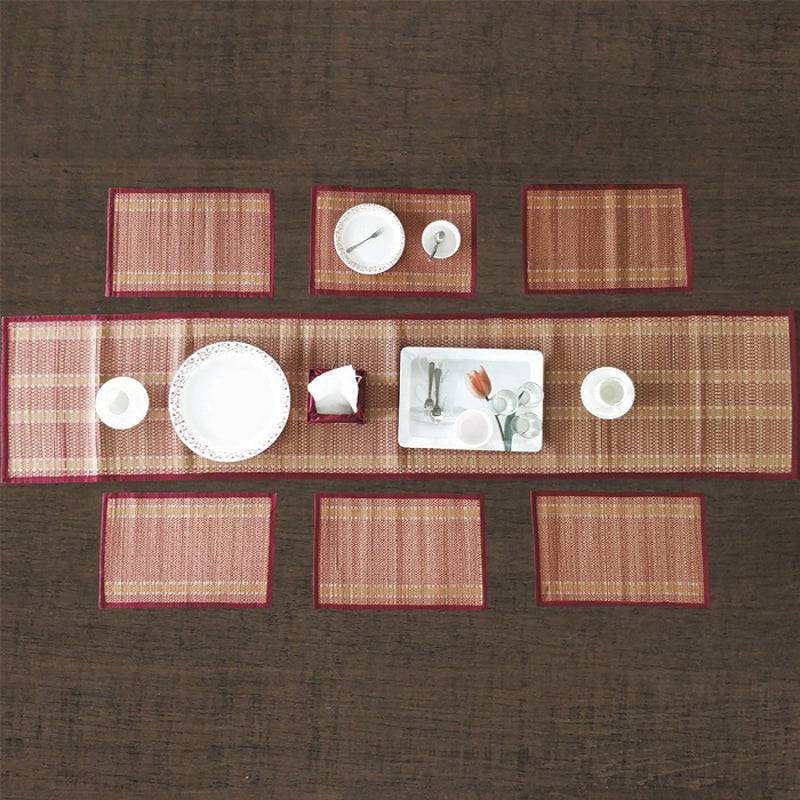 Grass Table Mat Set  - 13 Pcs