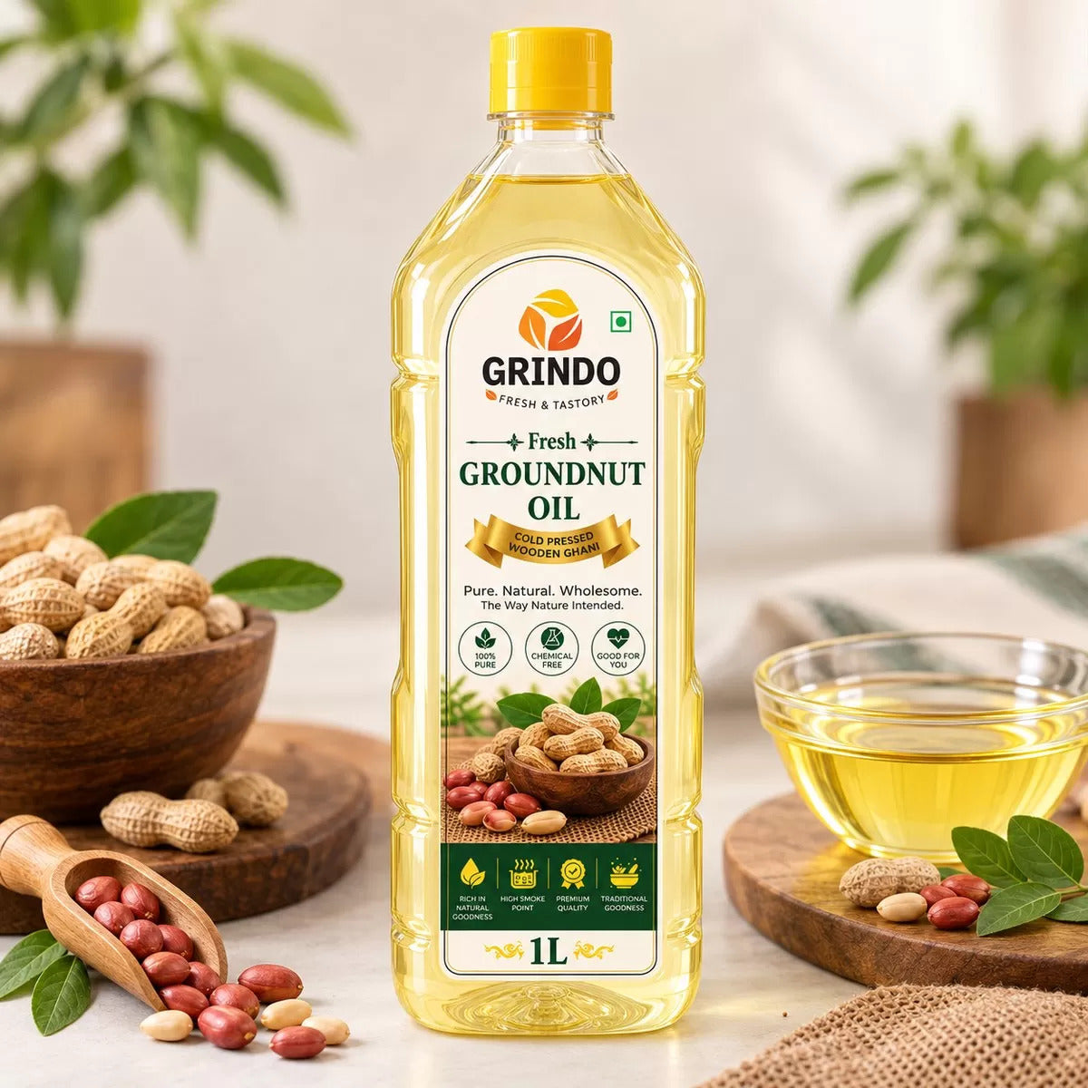 Grindo Fresh Groundnut Oil - 1 L