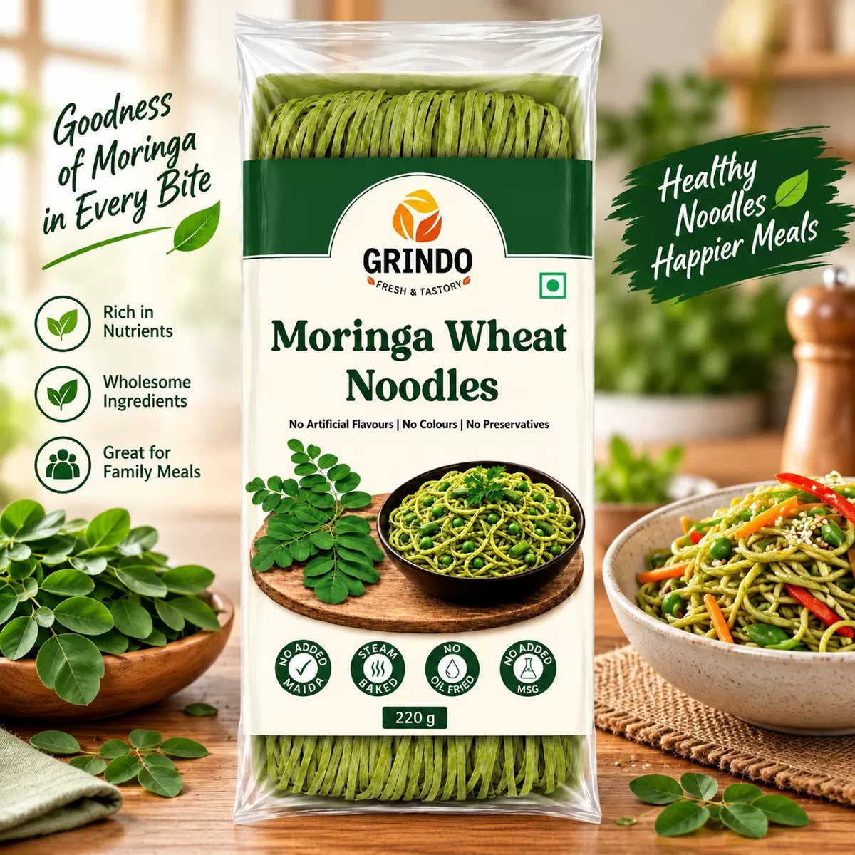 Grindo Moringa Wheat Noodles - 220 g