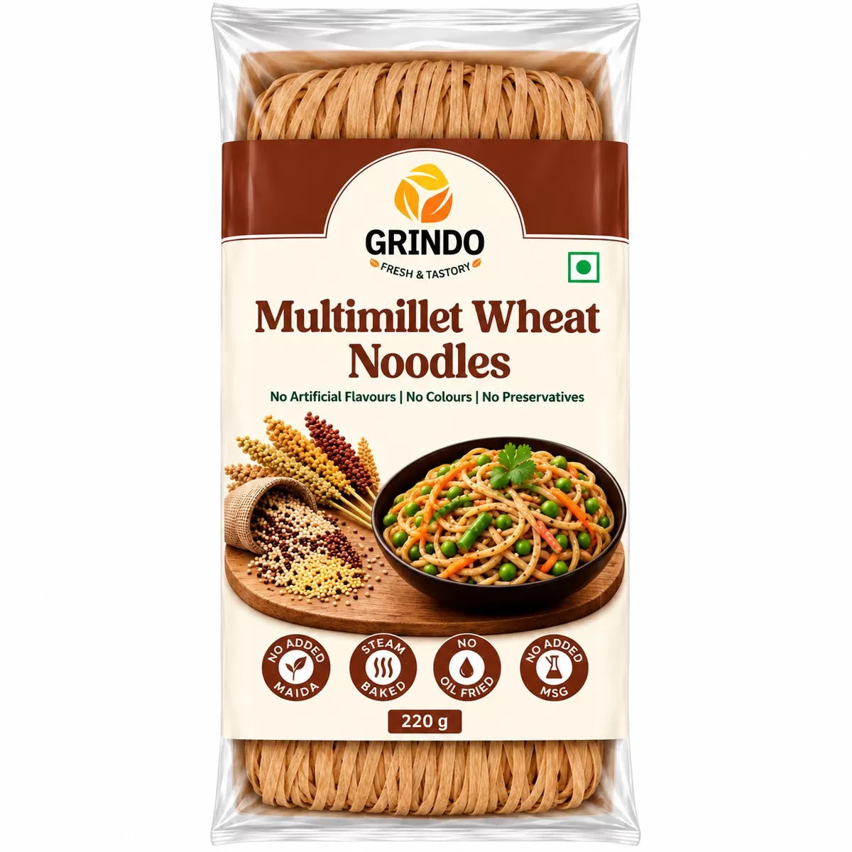 Grindo MultiMillet Wheat Noodles - 220 g