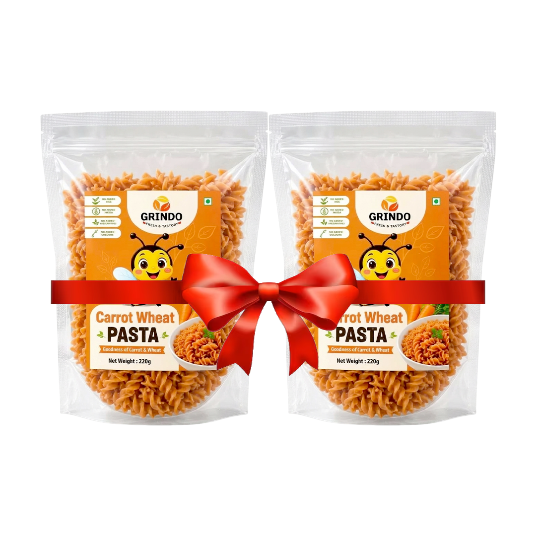 [Bundle Deal] Grindo Carrot Wheat Pasta - 2 x 220 g