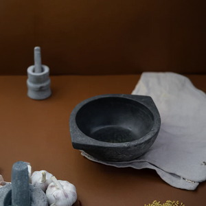 Kuuraii Kadai Kalchatty / Soapstone Cooking Vessel Seasoned - 3 L