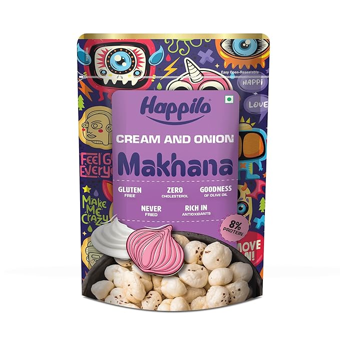Happilo Snack Cream & Onion Makhana - 55 g