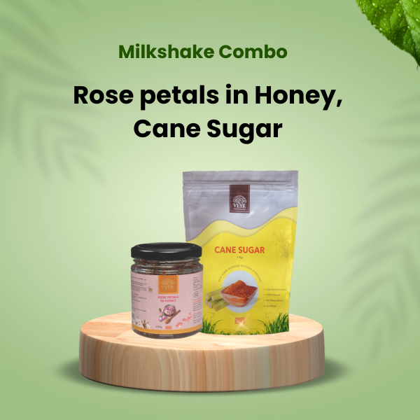 Veyr Milkshake Combo: Rose Petals in Honey - 200 g