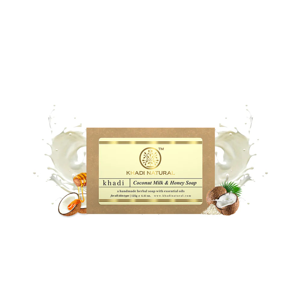 Khadi Natural Herbal Coconut Milk & Honey Soap - 125 g