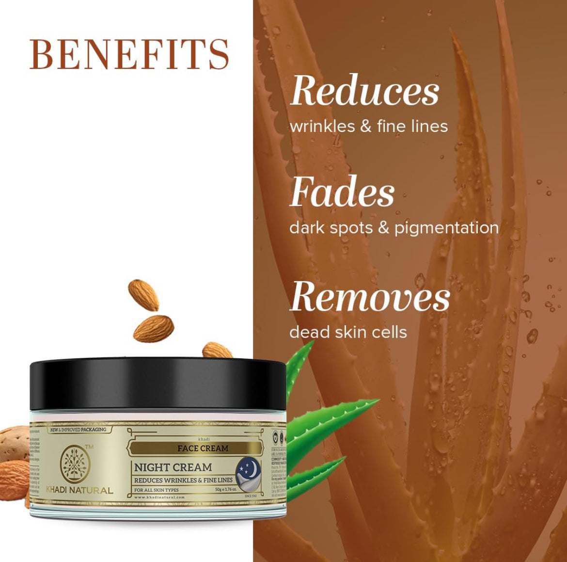 Khadi Natural Herbal Night Cream - 50 g