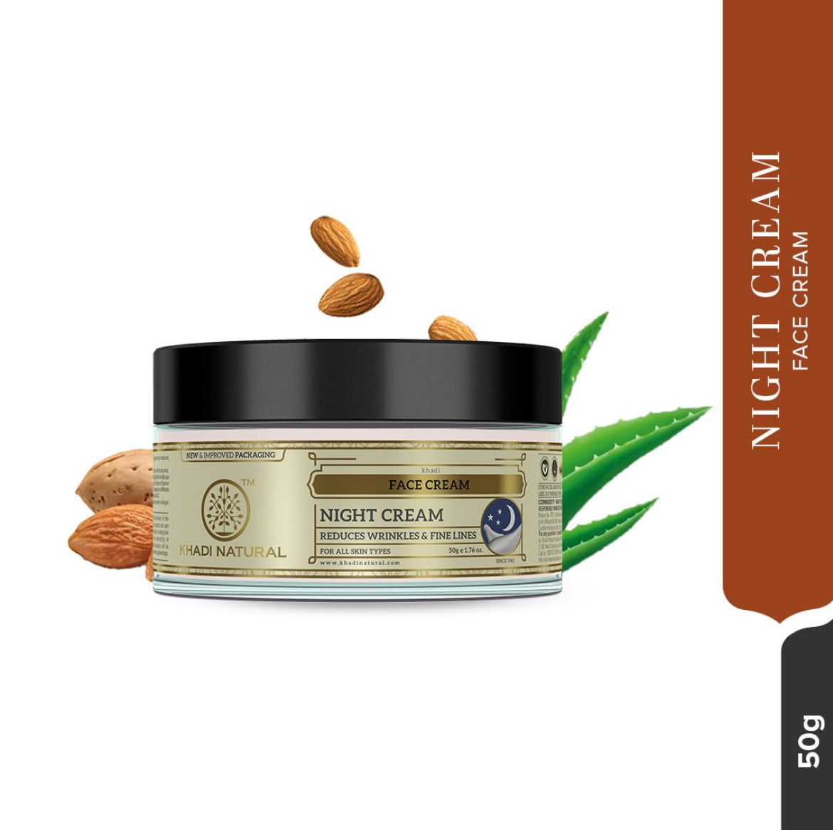 Khadi Natural Herbal Night Cream - 50 g