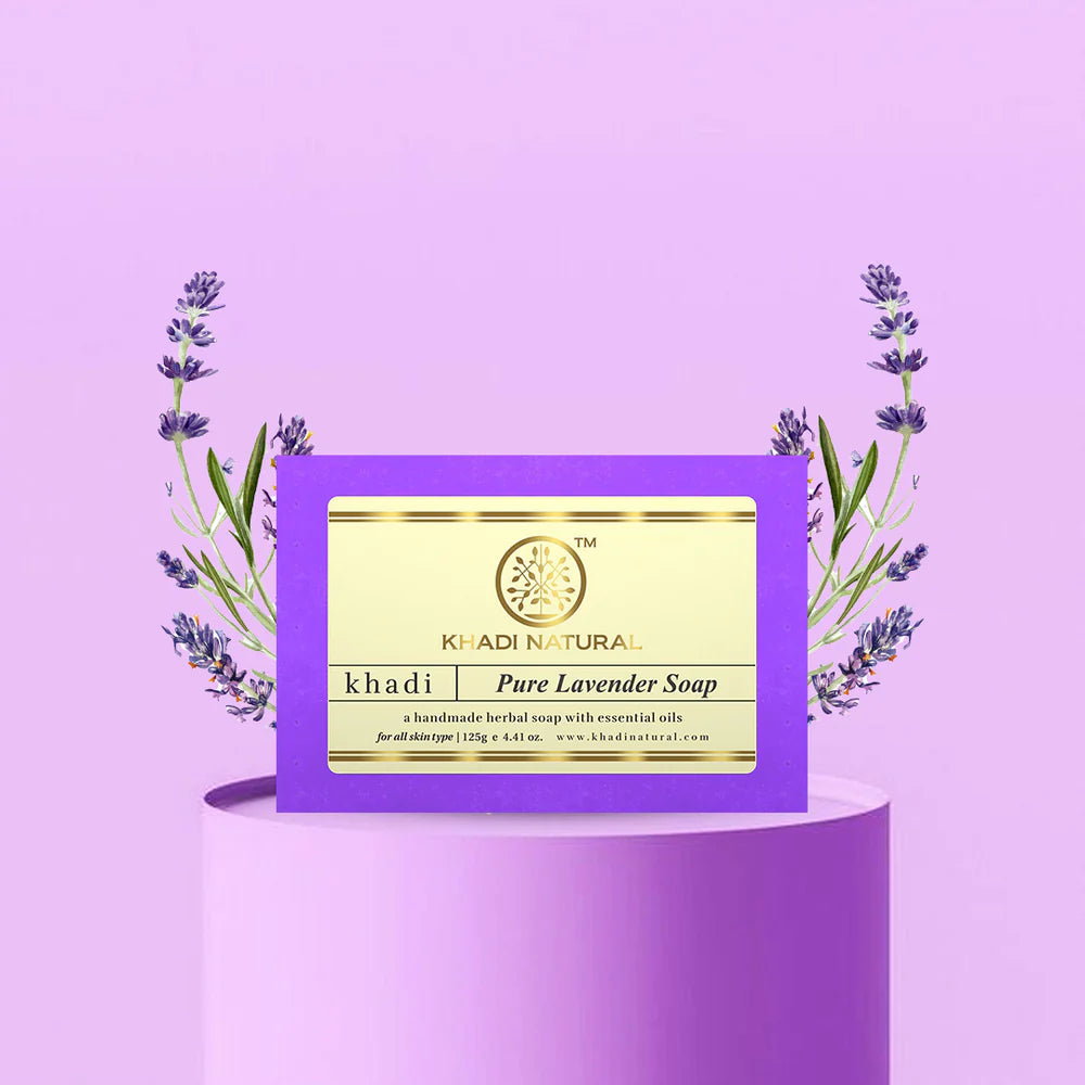 Khadi Natural Herbal Pure Lavender Soap - 125 g