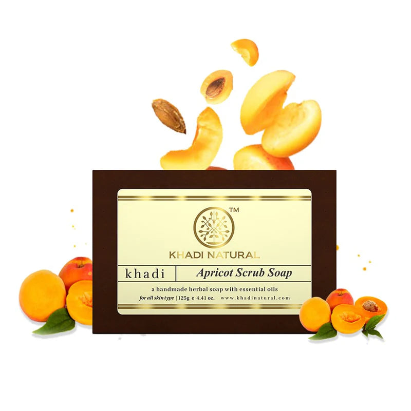 Khadi Natural Herbal Apricot Scrub Soap - 125 g