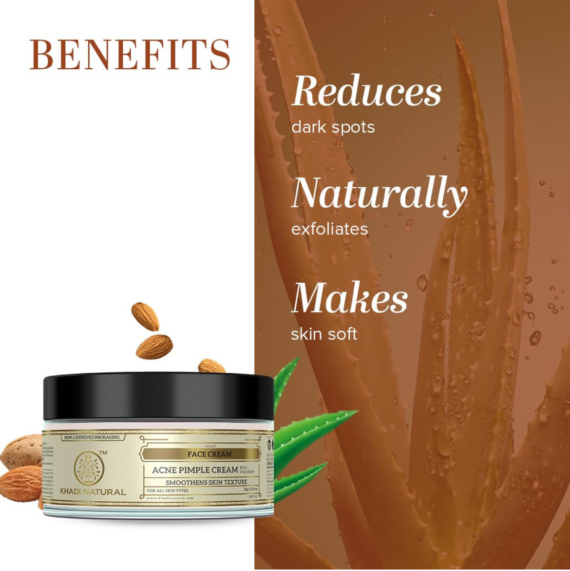 Khadi Natural Herbal Acne Pimple Cream - 50 g