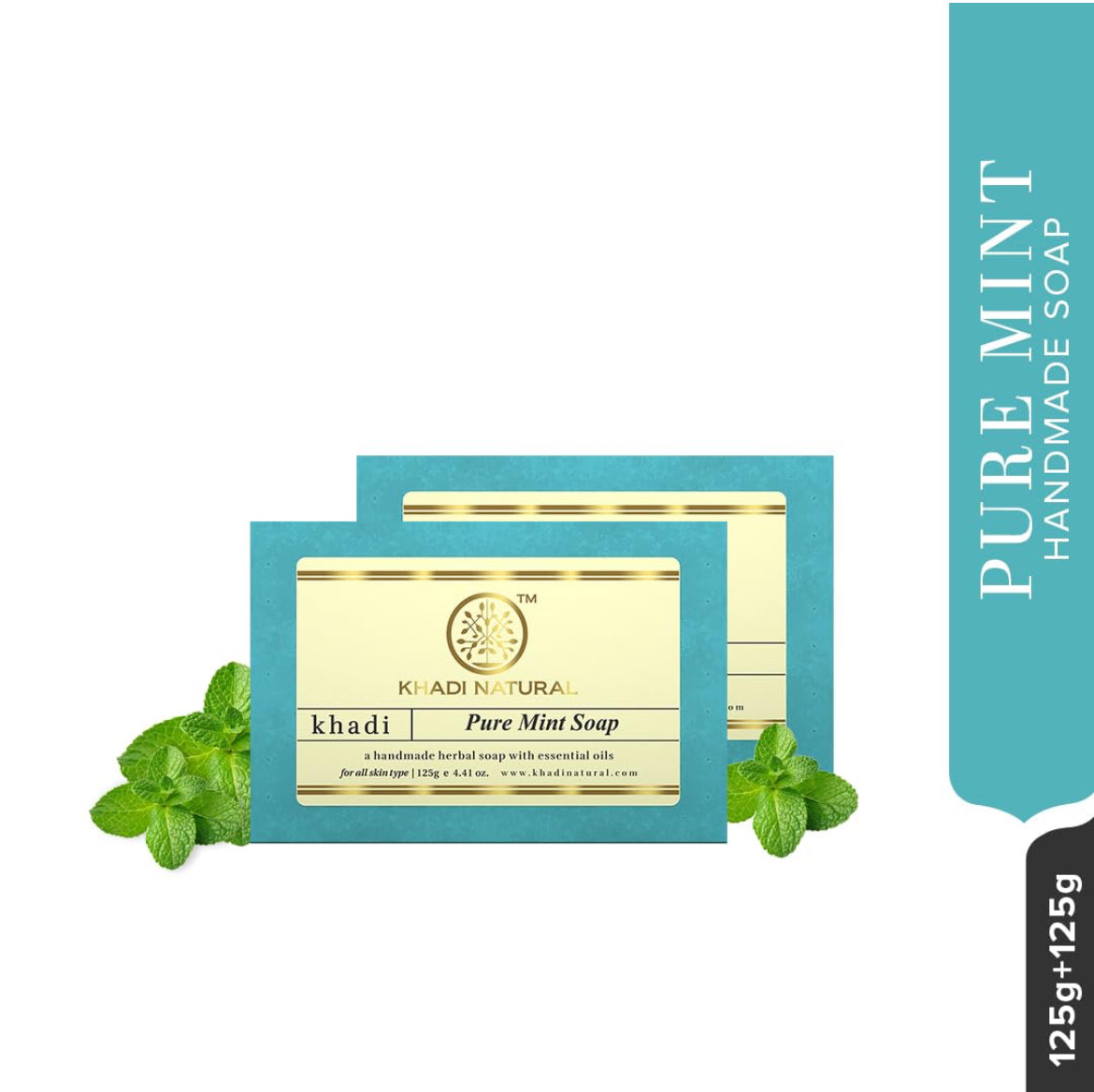 Khadi Natural Herbal Pure Mint Soap - 125 g