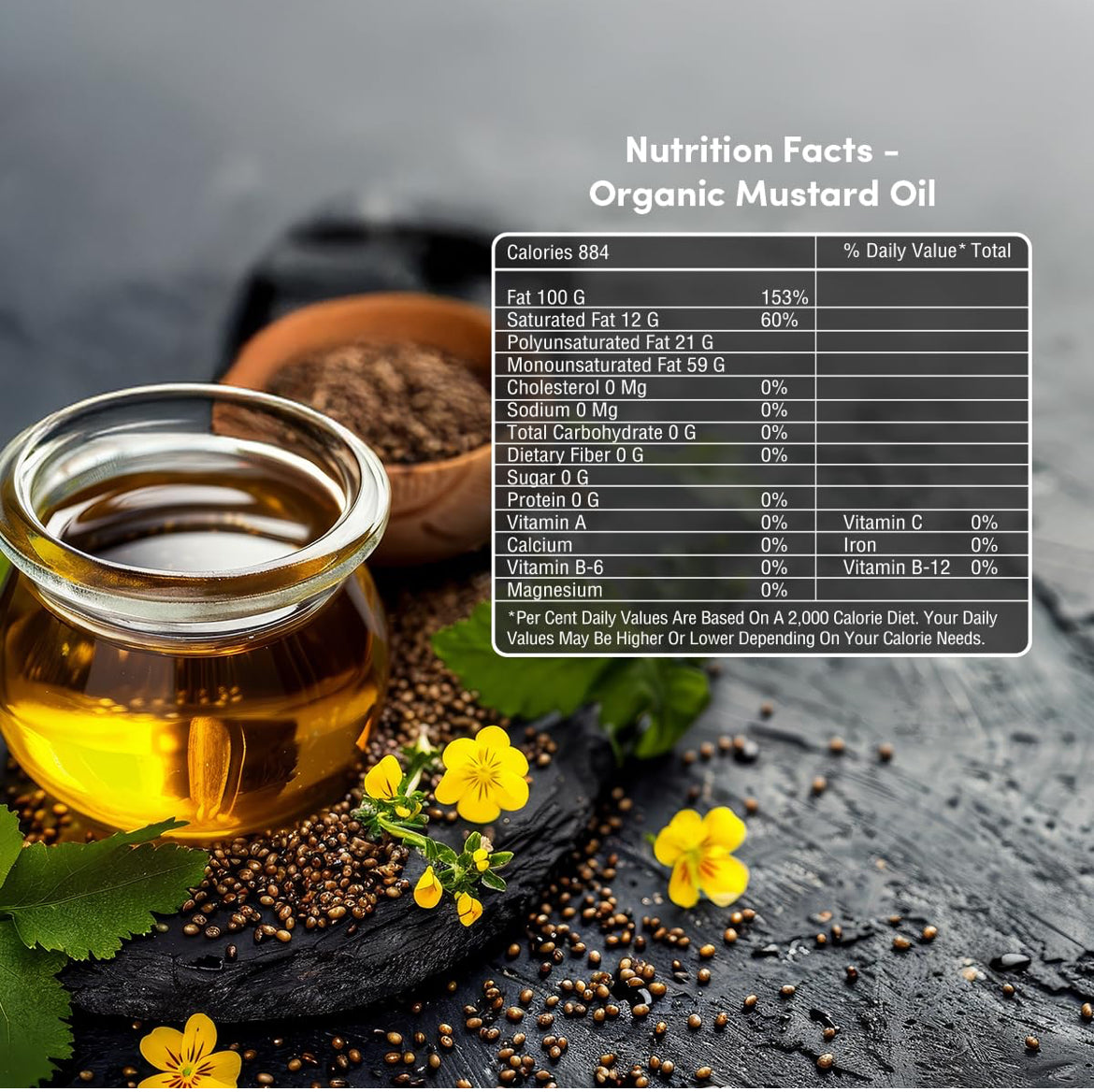 Go Earth Cold Pressed Mustard Oil (Certified ORGANIC) - 5 L