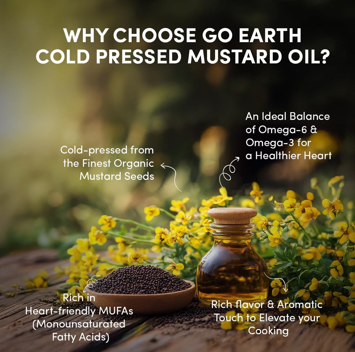 Go Earth Cold Pressed Mustard Oil (Certified ORGANIC) - 5 L