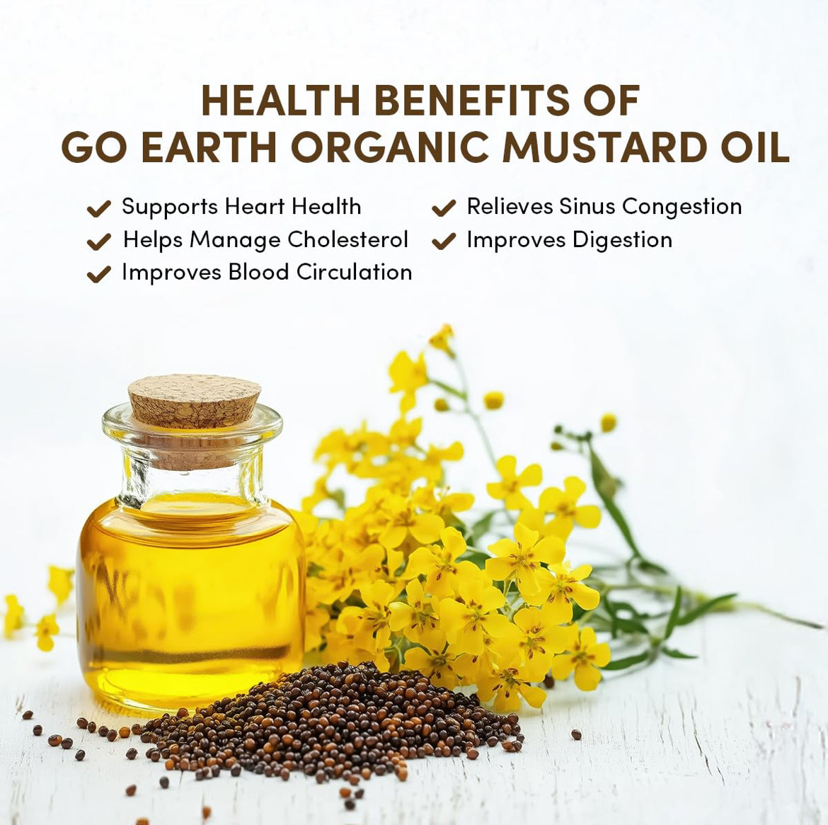 Go Earth Cold Pressed Mustard Oil (Certified ORGANIC) - 5 L