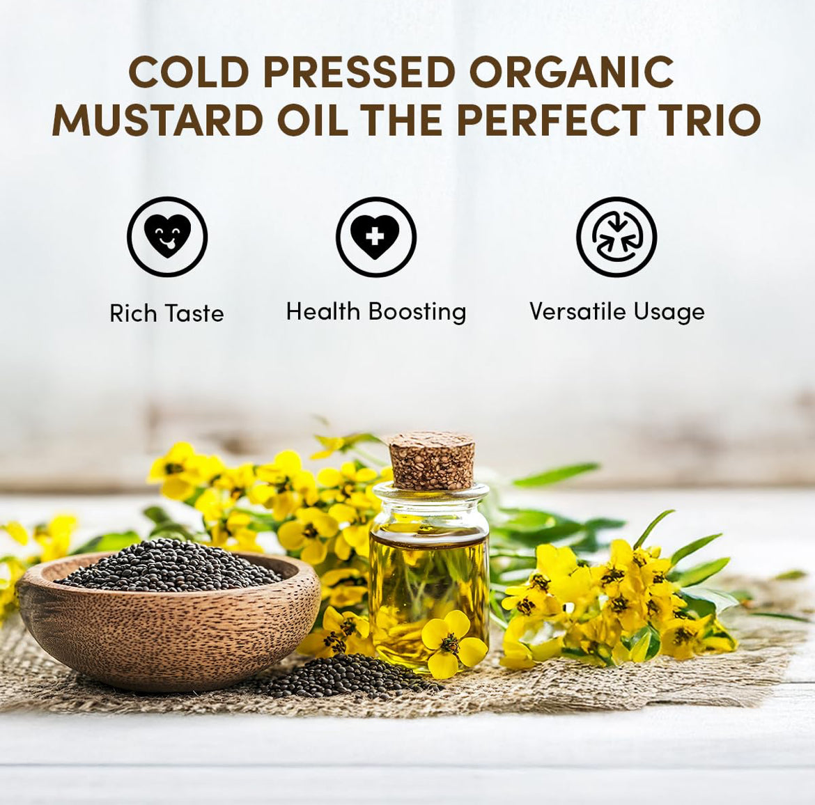 Go Earth Cold Pressed Mustard Oil (Certified ORGANIC) - 5 L