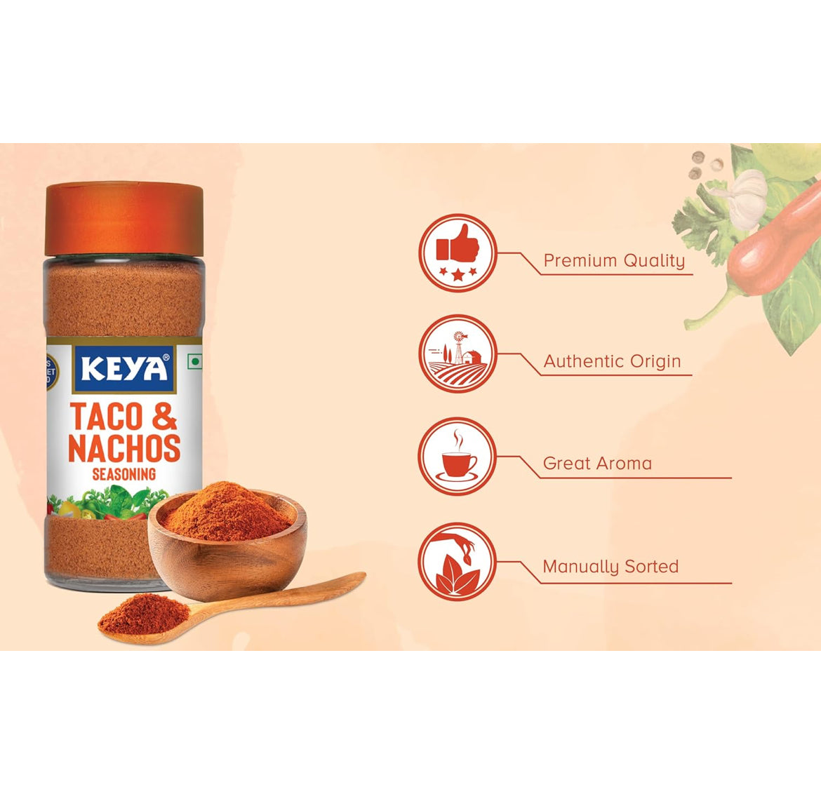 Keya Tacos Nachos Seasoning - 75 g