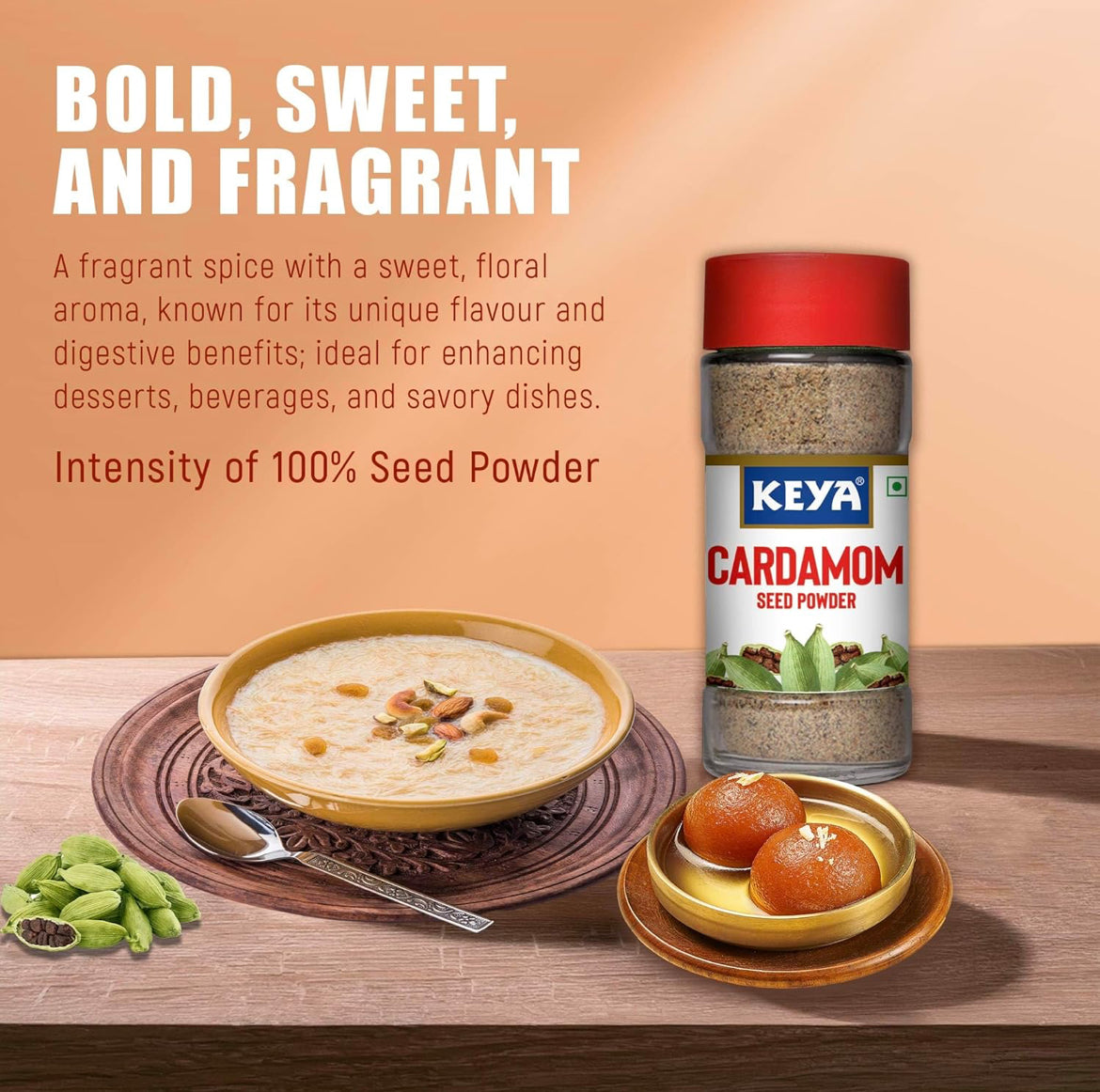 Keya Cardamom Seed Powder - 50 g