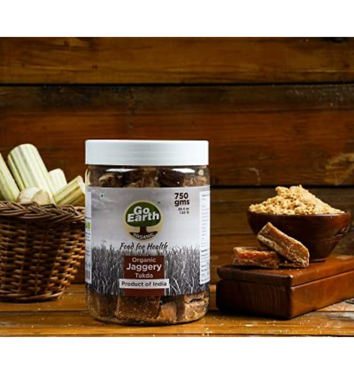 Go Earth Jaggery Tukda (Gud) (Certified ORGANIC) - 750 g