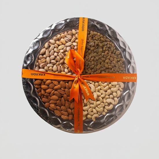 Kakada KAKADA'S Silver Tray Dry Fruits & Nuts Gift Pack (Pre Order) - 800 g