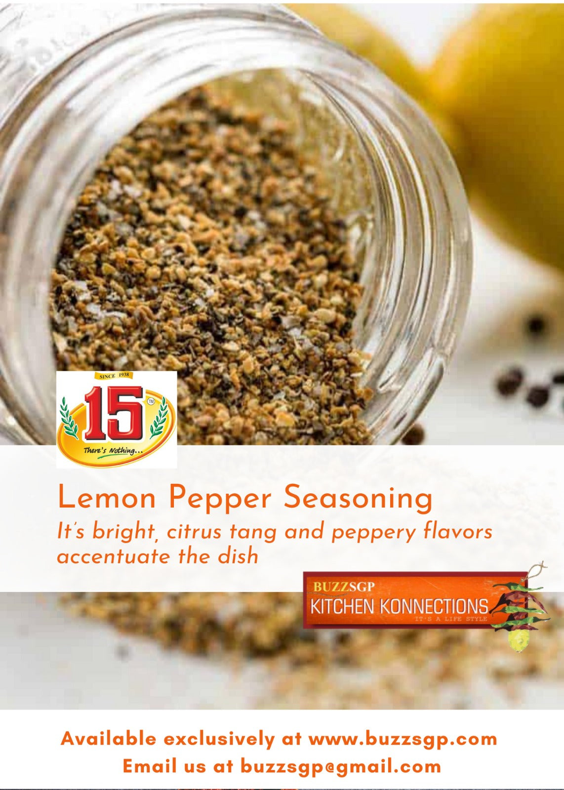 Buzzsgp Kitchen Konnections Lemon Pepper Seasoning - 100 g