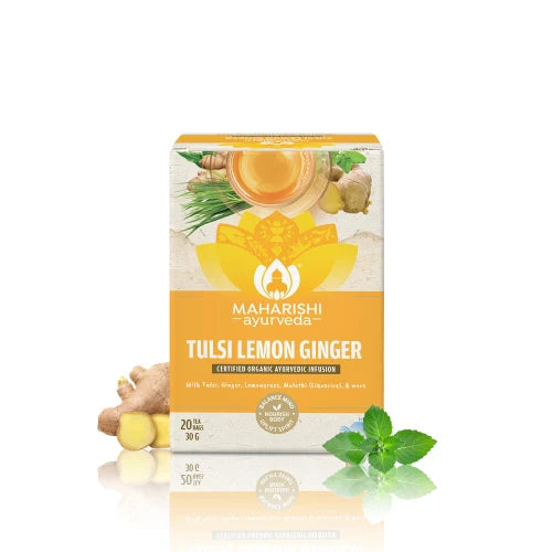 Maharishi Ayurveda Tulsi Lemon Ginger Tea - 30 gm