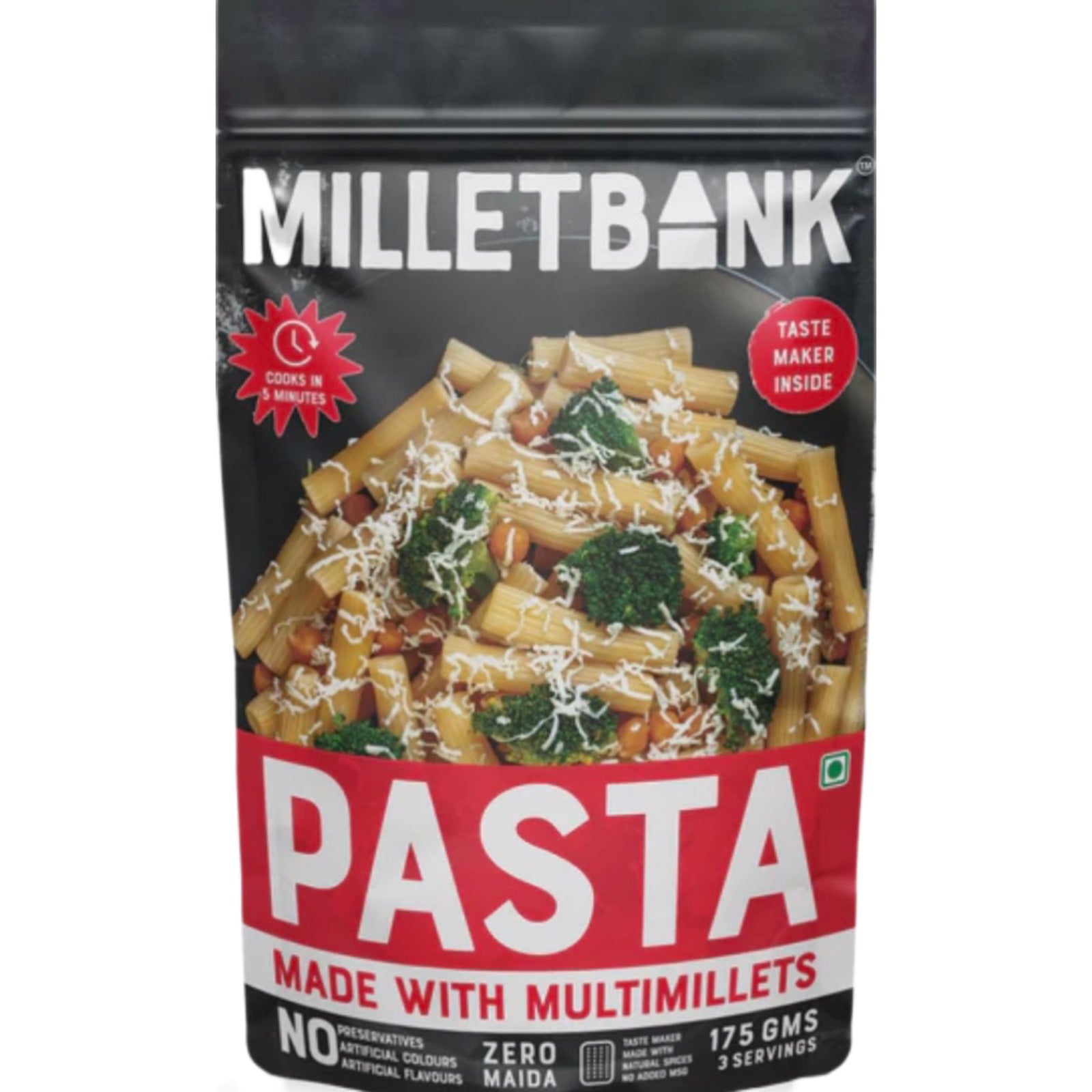 Millet Bank Multi Millet Pasta No Preservatives Artificial Colorings or Flavourings - 175 g