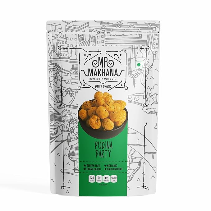 MR. MAKHANA Roasted Makhana And Foxnuts Pudina Party - 25 g