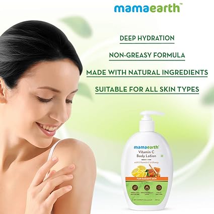 Mamaearth Vitamin C Body Lotion For Women And Men Body Lotion For Dry Skin - 450 ml
