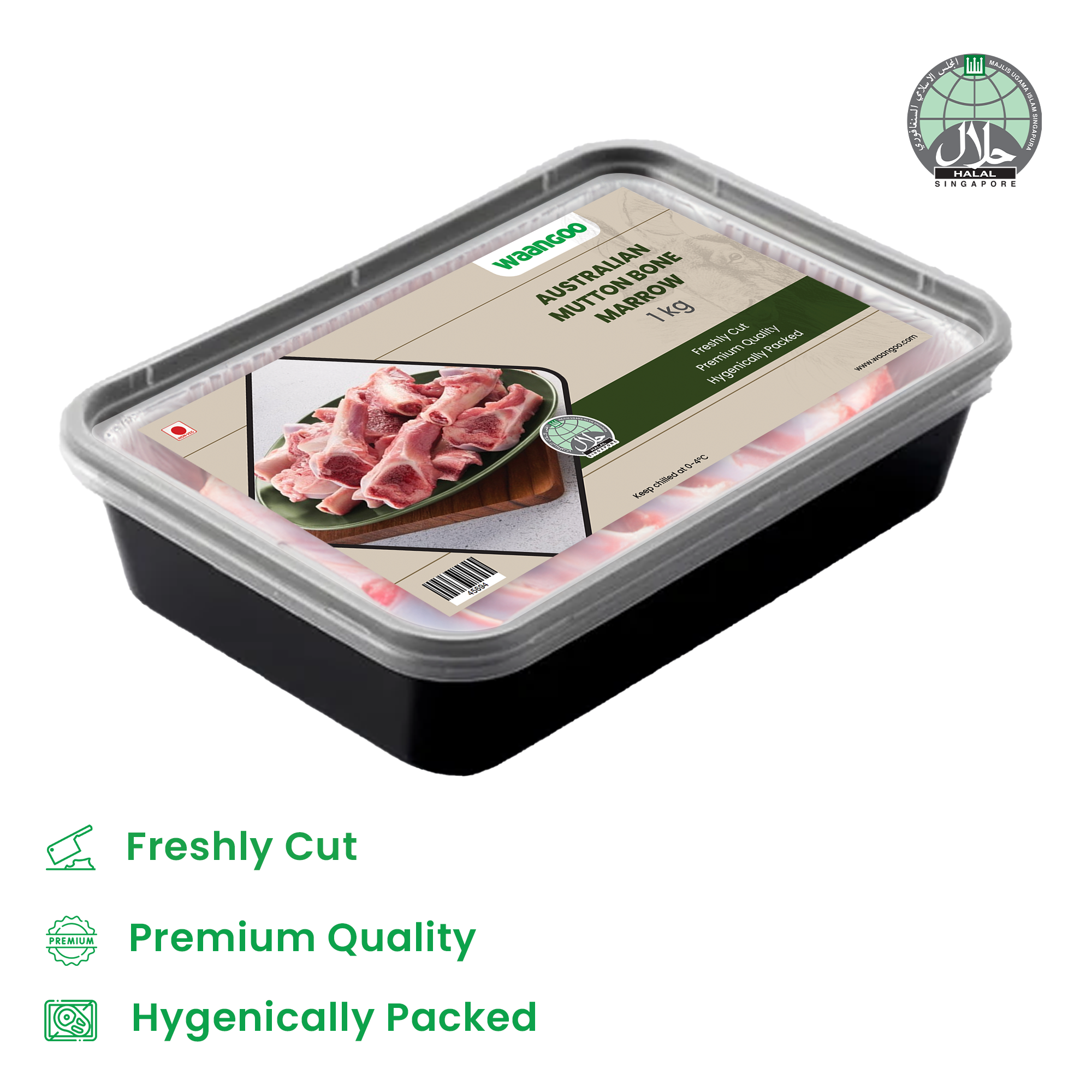 Fresh Australian MUTTON Bone Marrow (Cut Pcs) - 1 Kg