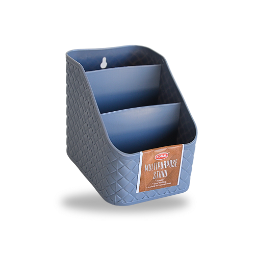 Plastic Three Compartment Multipurpose Stand(color may vary) - 1 pc