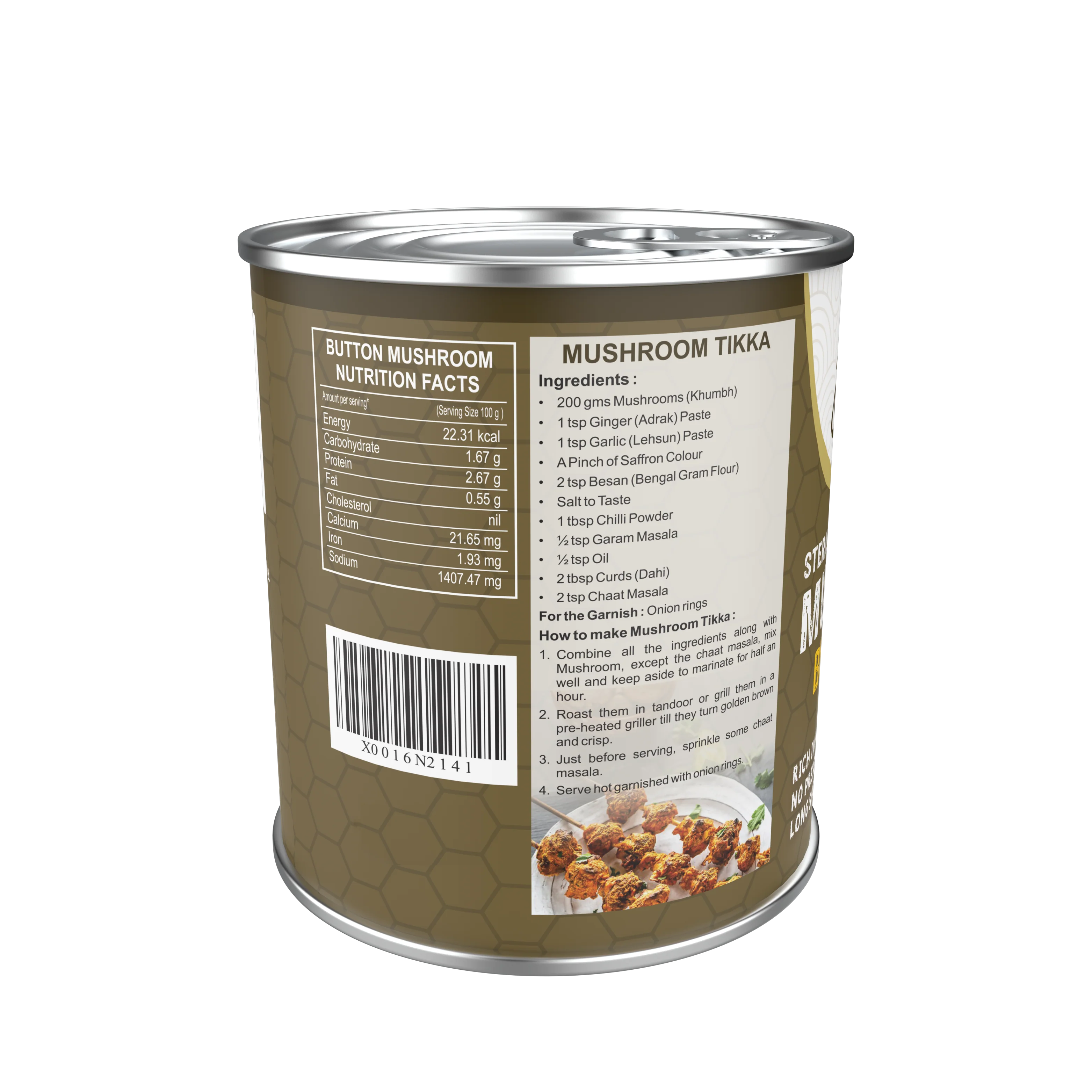 Desi Treat Button Mushroom - 825 g