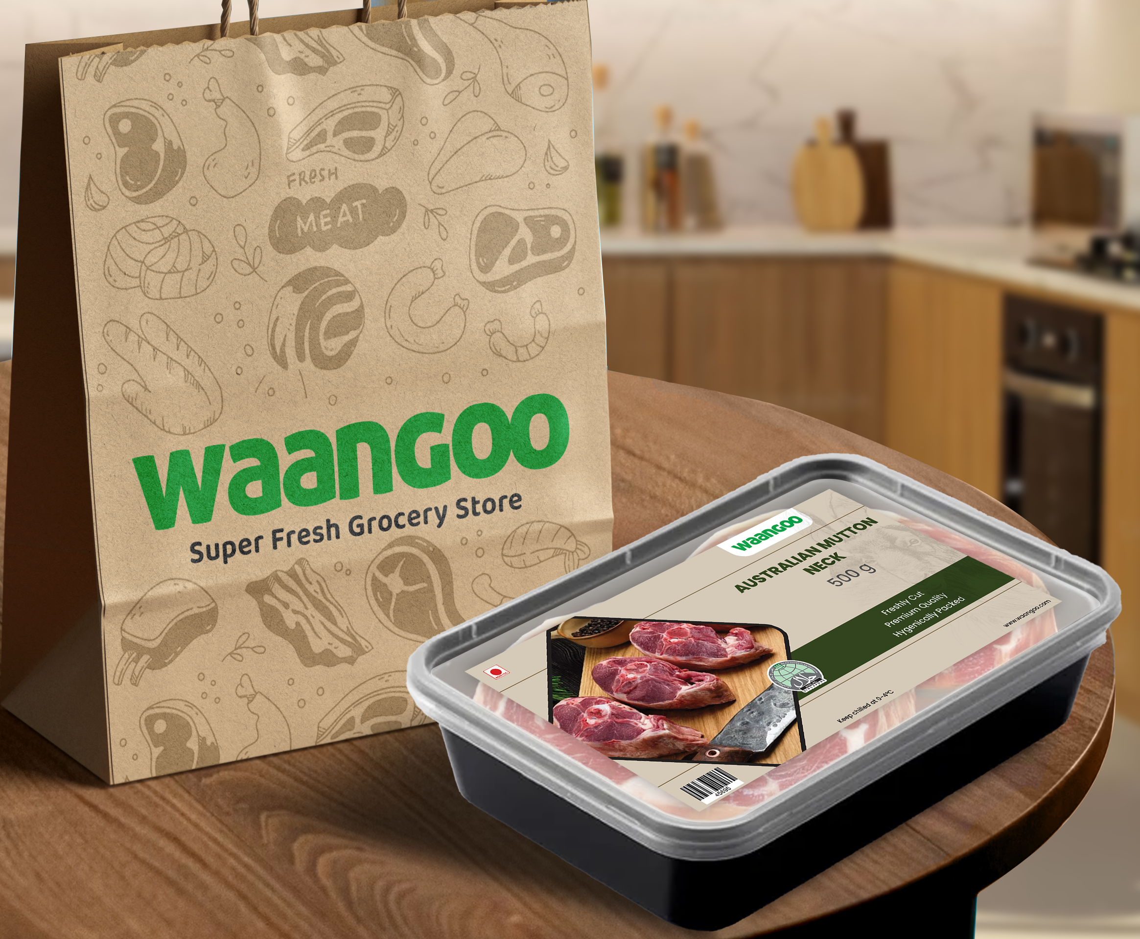 Fresh Australian MUTTON Neck (Cut Pcs) - 500 g