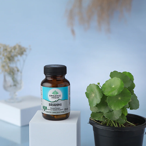 Organic India Brahmi For Mental Fitness & Nervous system Support Tablets (Certified Organic) - 60 Tabulets