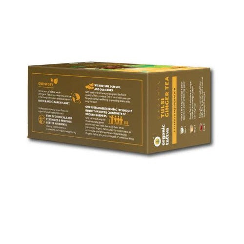 Organic Tattva Tulsi Ginger Tea(Certified ORGANIC) - 40 g / 20 bags