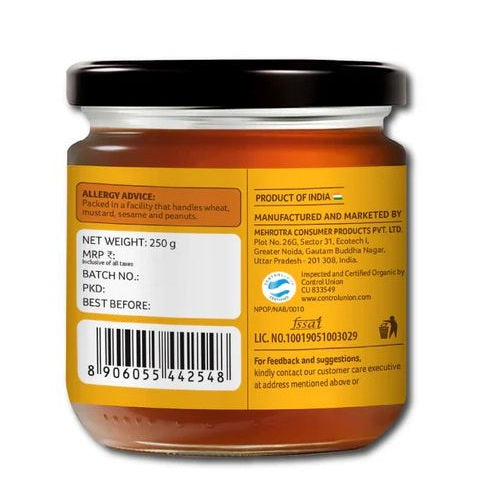 Organic Tattva Wild Forest Honey (Certified ORGANIC) - 250 ml