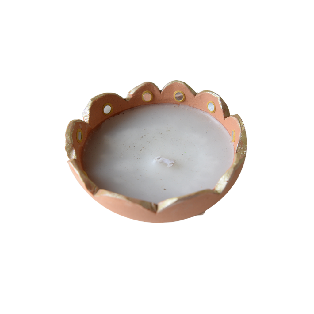 Perfumed Candle With Flower Cut - 1 Pc
