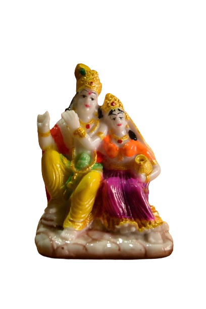 Handcrafted Radha Krishna Statue for Decorative Show piece - 1 pc