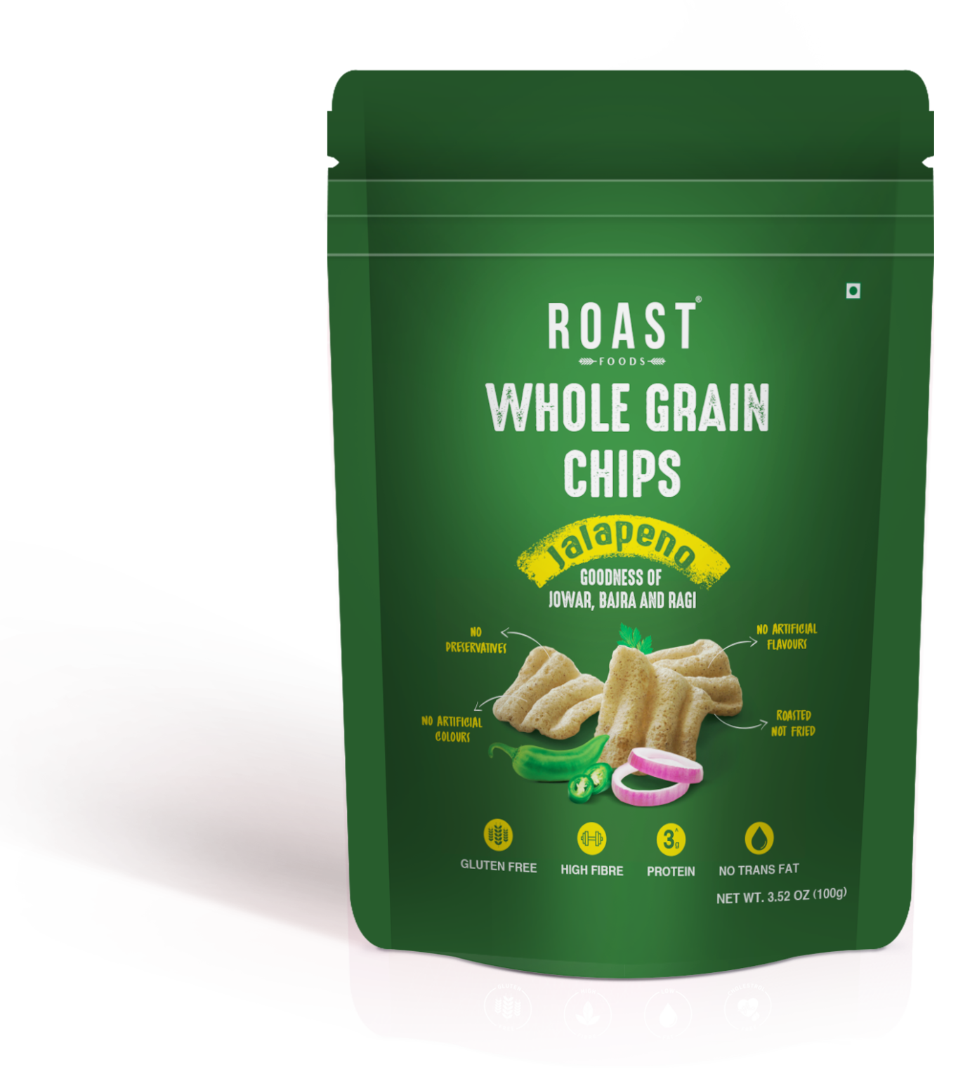 Roast Foods Wholegrain Chips (JALAPENO) - 100 g