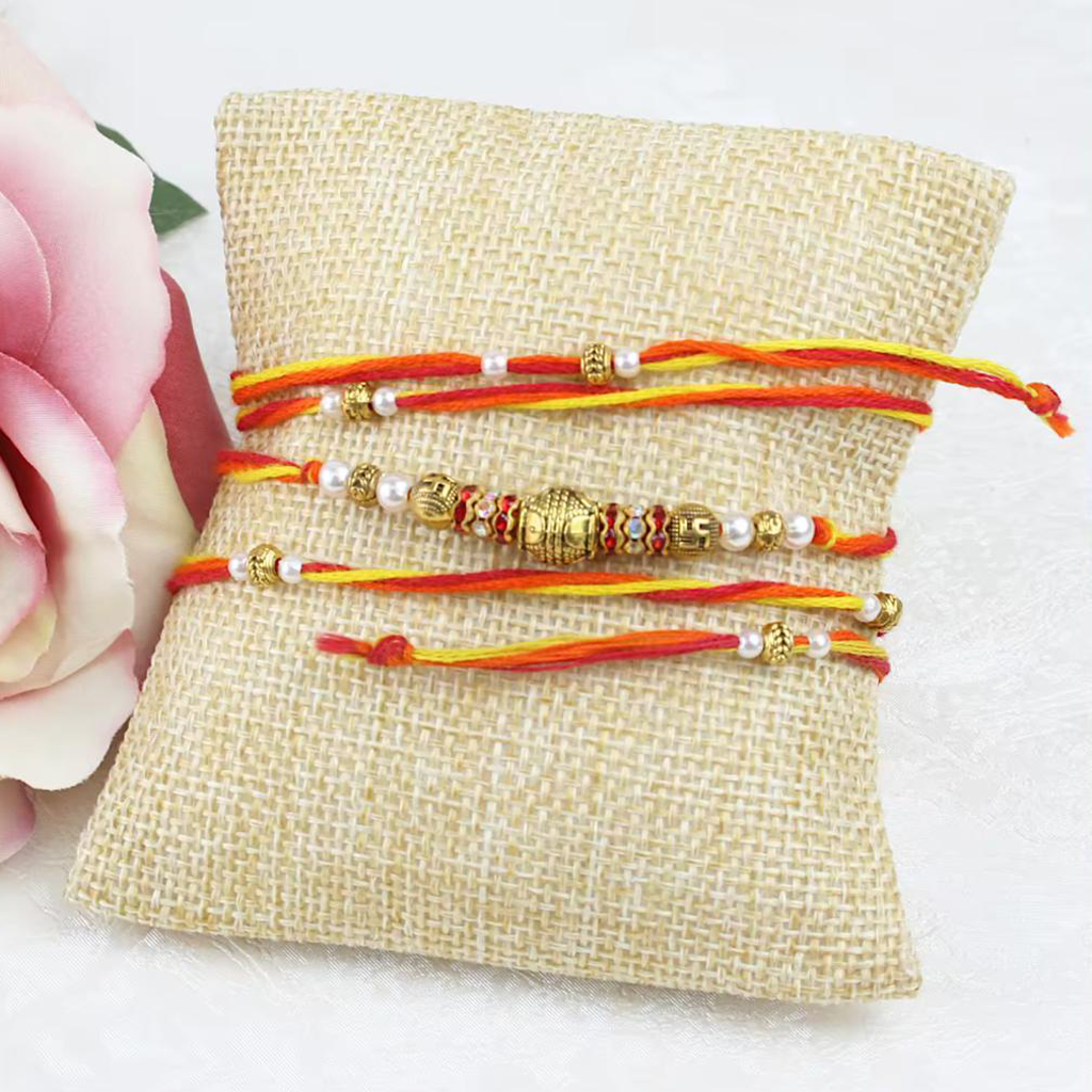 Premium Rakhi One Meter Moli With Beads - 1 Pc