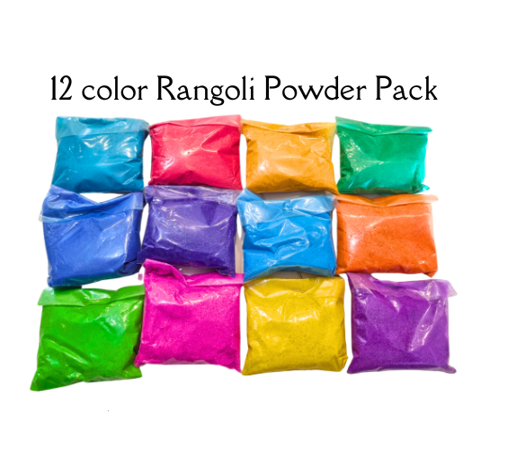 Rangoli Color Powder Special Pouch -(12 Color Set)