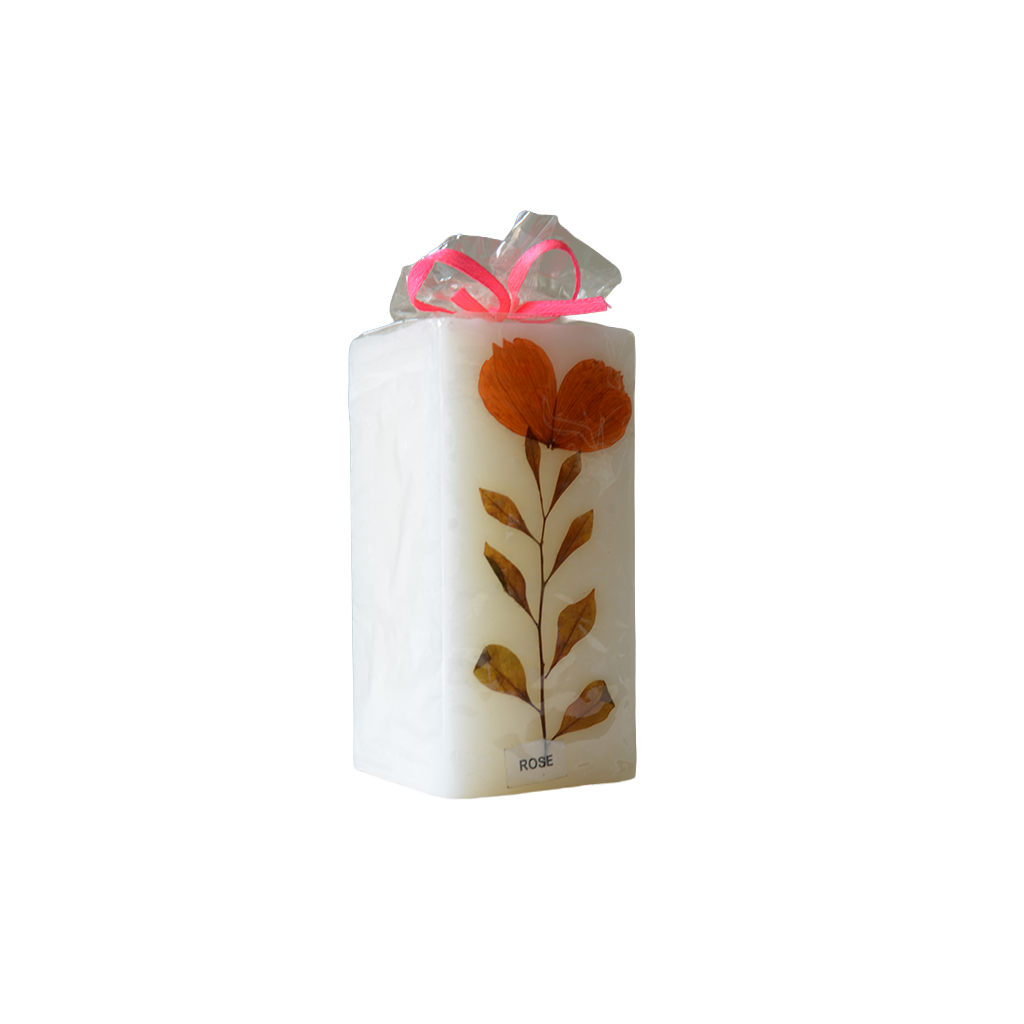 Rectangle Shape Perfumed Candle 5*10Cm (Rose) - 1 Pc