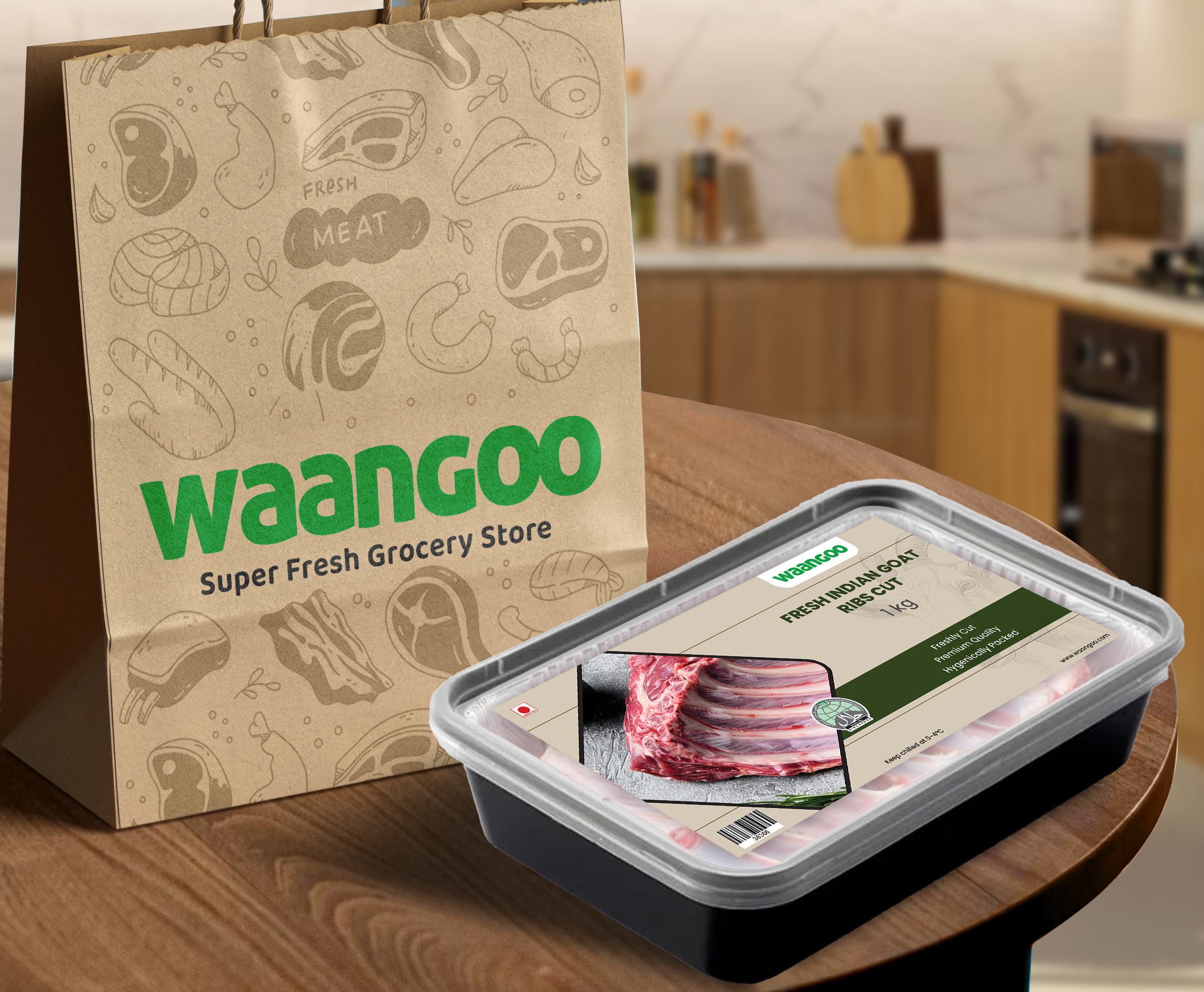 Fresh Indian Breed GOAT Ribs (Cut Pcs)- 1 Kg