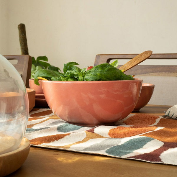Ellementry Rustic Reef Ceramic Serving Bowl For Kitchen/Gifting Purpose(SWTEA2780) - 1 Pc