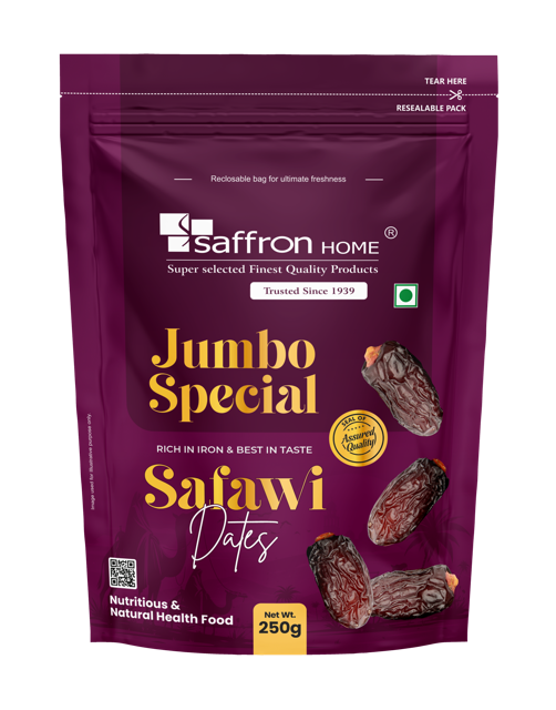 Saffron Home Jumbo Special Safawi Dates - 250 g