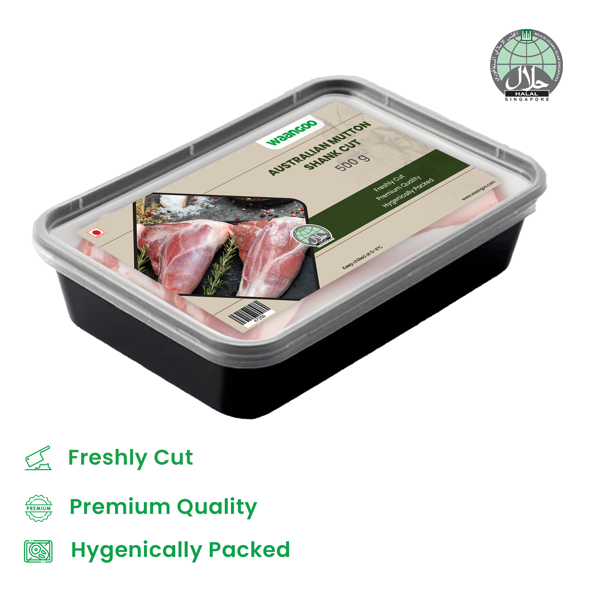 Fresh Australian MUTTON Shank (Cut Pcs) - 500 g